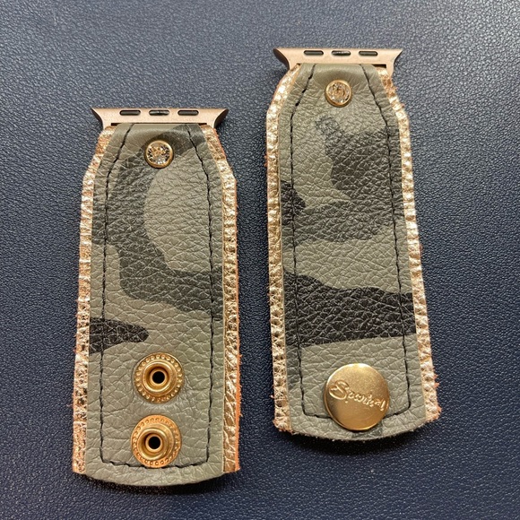 Spark’l Luxe Green Camo with Rose Gold Lining Bow Band - Picture 4 of 4